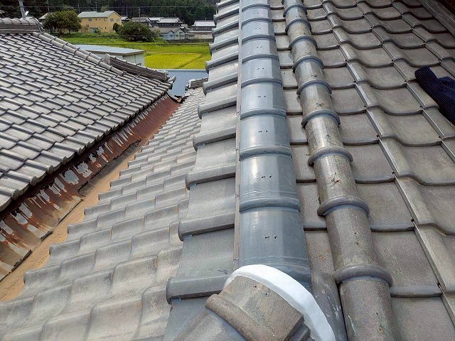 加古川市　冠瓦の様子